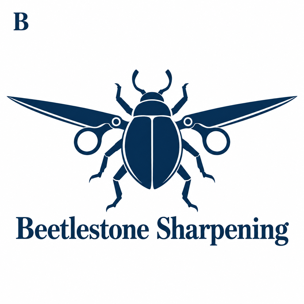 Beetlestone Sharpening — beetle with open shear blades